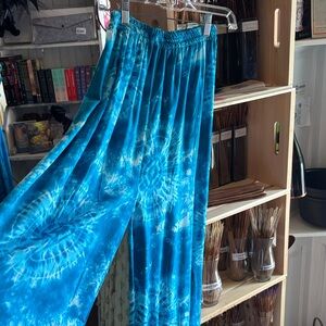 Blue Tie-Dye Pants